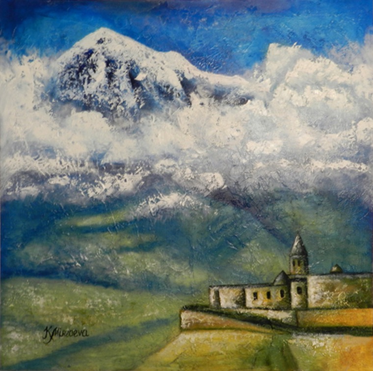 Armenia, Ararat. Oleo sobre lienzo, 1.0 x 1.0 m