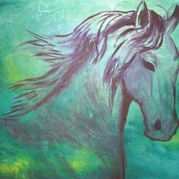 Caballo. Oleo sobre lienzo, 1.0 x 0.7 m