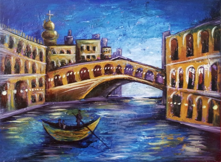 Venecia. Oleo sobre lienzo, 1.0 x 0.7 m